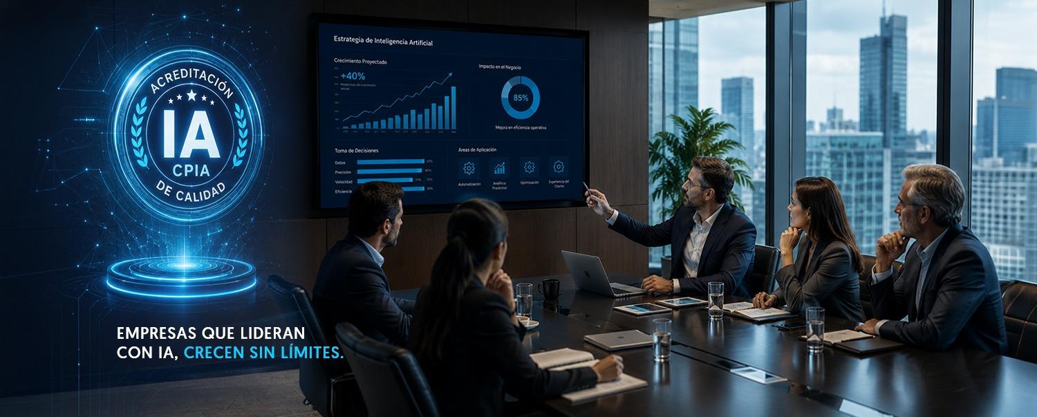 Profesionales analizando datos con inteligencia artificial