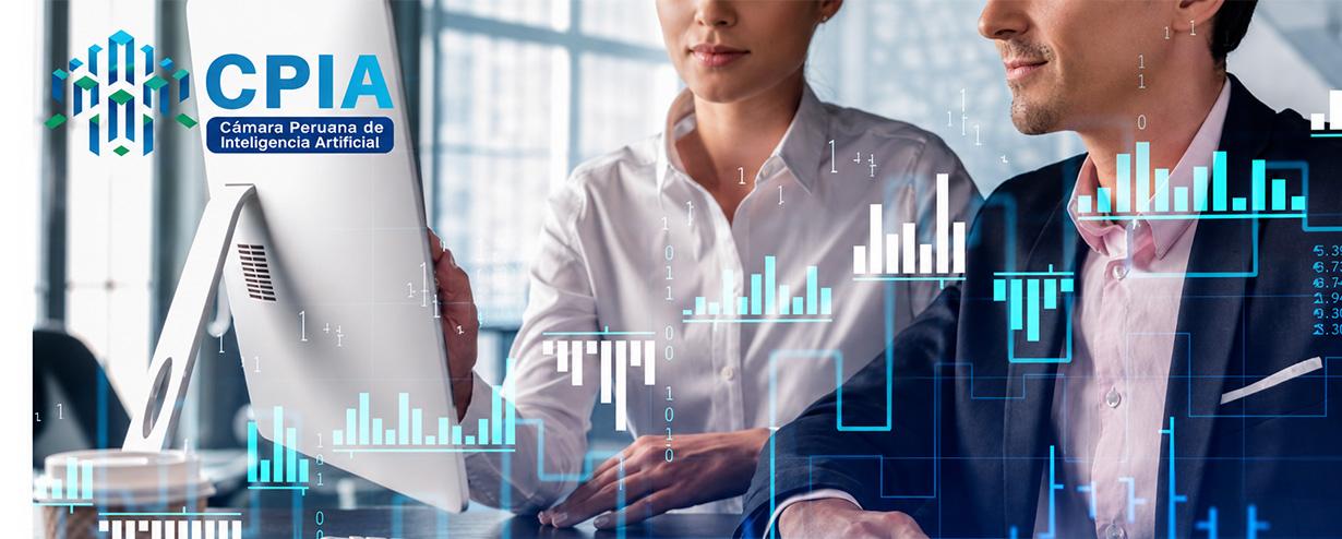 Profesionales analizando datos con inteligencia artificial